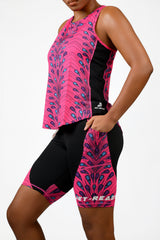 FIRECRACKER African Print Biker Shorts for Women – High Waist Workout, Gym & Athletic Shorts - Nkeoma