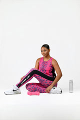 FIRECRACKER African Print Leggings for Women – High Waist Workout Pants, Stretch Gym & Athletic Activewear - Nkeoma