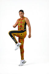 RADIANT African Print Leggings for Women – High Waist Workout Pants, Stretch Gym & Athletic Activewear - Nkeoma