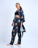 Lion Head (Isi Agu) Sleep Pant Black - Nkeoma