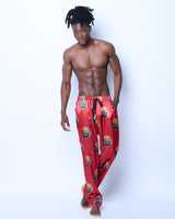 Lion Head (Isi Agu) Sleep Pant Royal Red - Nkeoma