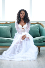 Glam Bridal Marabou Fur Robe - Nkeoma