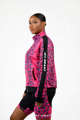 African Print Zip-Up Jacket for Women – Athletic Track Jacket, Lightweight Workout & Athleisure Jacket - Nkeoma