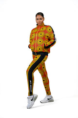 African Print Zip-Up Jacket for Women – Athletic Track Jacket, Lightweight Workout & Athleisure Jacket - Nkeoma