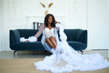 Glam Bridal Ruffle Robe - Nkeoma